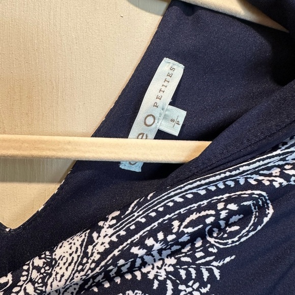 Navy Paisley Jumpsuit - Picture 6 of 9